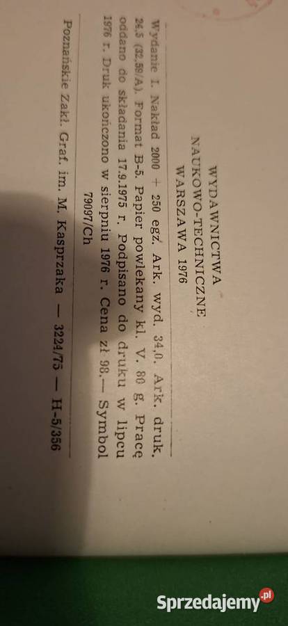 Katodowa ochrona metali I wydanie niski nakład sprzedam