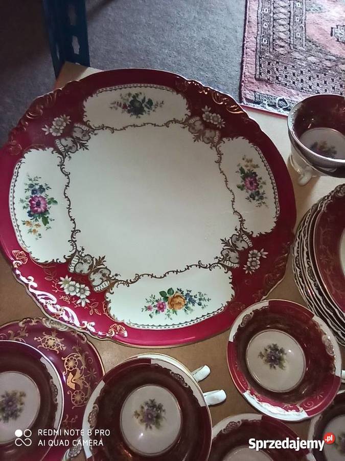 Filiżanka z talerzykiem Koningl pn Tettau Import Gdańsk