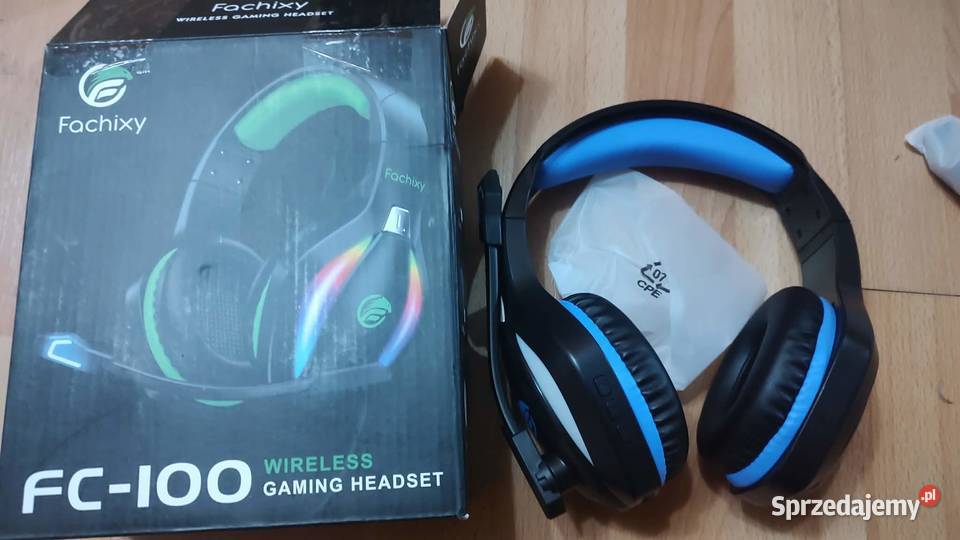 Słuchawki nauszne Fachixy FC-100 Gamingowe RGB z Mikrofonem PS5 PC Xbox