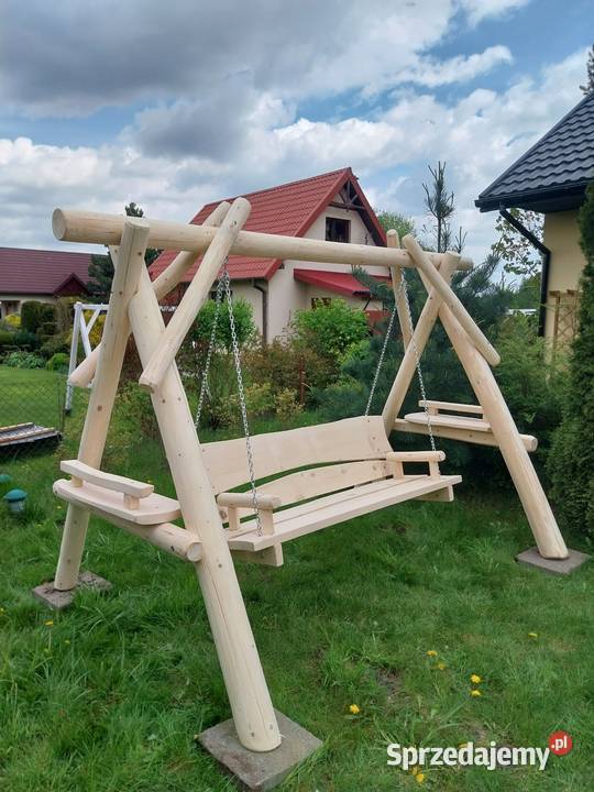 Huśtawka ogrodowa góralska z bala 3 osobowa Żukowo sprzedam