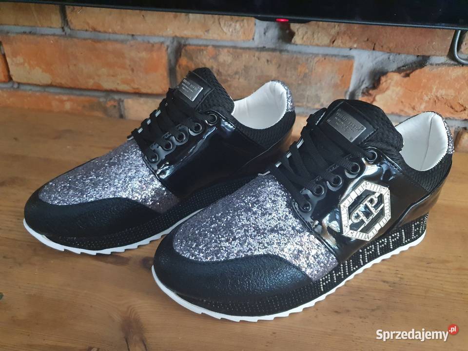 buty sportowe Philipp Plein czarno srebrne skóra ekologiczna Szczecin