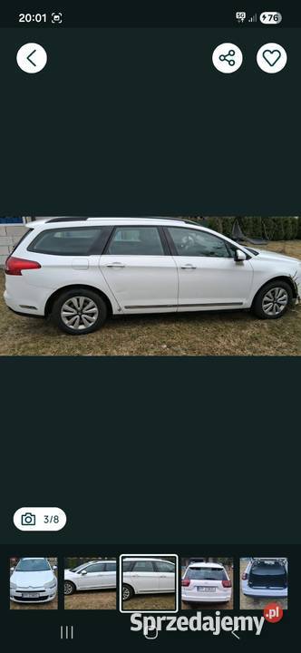 Citroen C5 kombi biały diesel wielkopolskie Piła