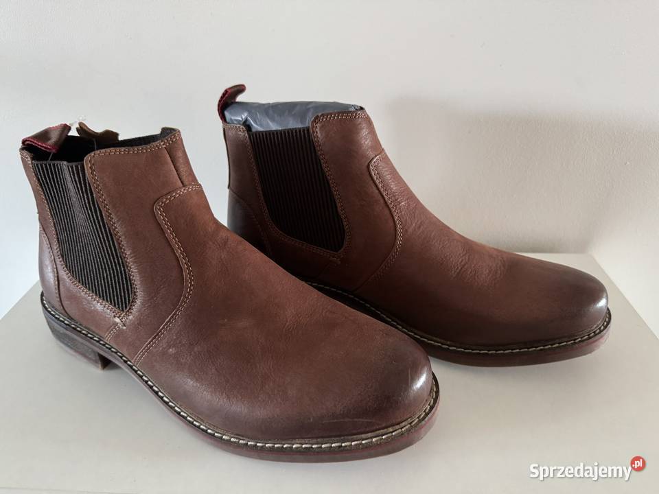Botki skórzane męskie ocieplane Lasocki rozmiar inna Poznań sprzedam
