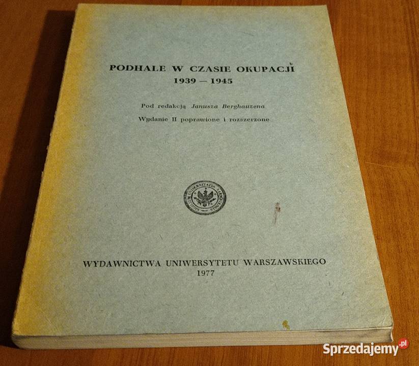 Podhale w czasie okupacji 19391945 pod red