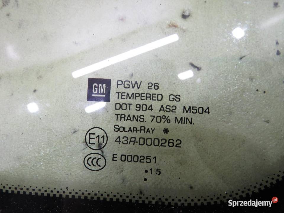 SZYBA KAROSERYJNA PRAWY PRZÓD 15 ZAFIRA C