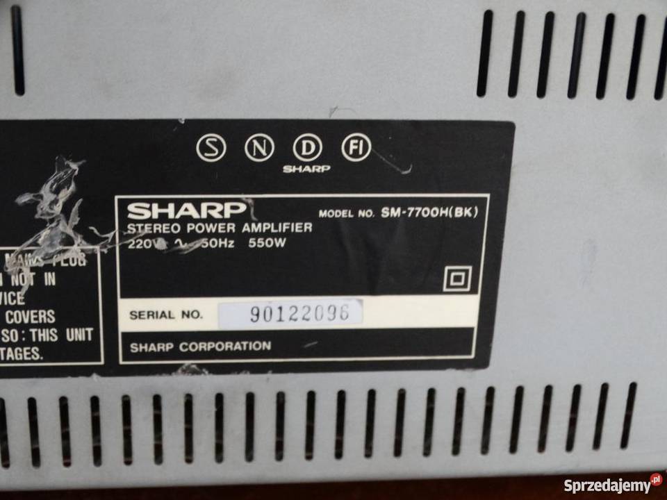Wzmacniacz Sharp SM7700 mocny 550 wat WYSYŁKA podkarpackie Jasło