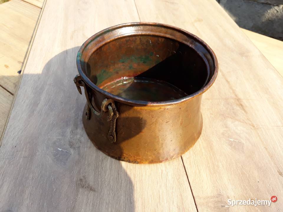 Miedziane naczynie garnuszek dzbanuszek Namysłów sprzedam