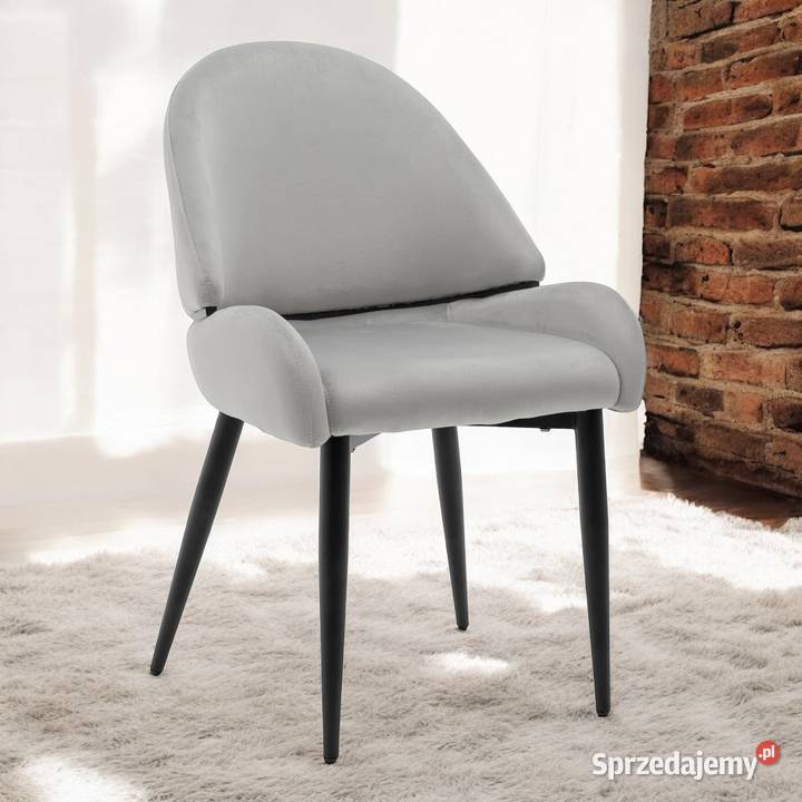 Krzesło Tapicerowane Bergamo Jasnoszare Wysyłka Tarchały Małe sprzedam