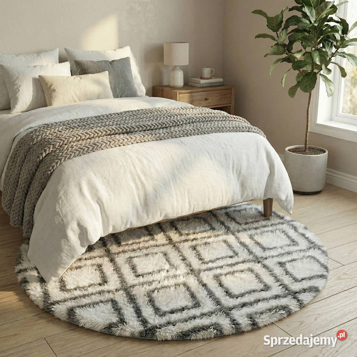Dywan okrągły do salonu shaggy DECOR Opole
