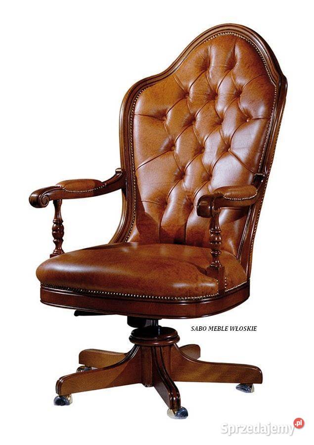 Klasyczny komfortowy fotel obrotowy w naturalnej Przemyśl