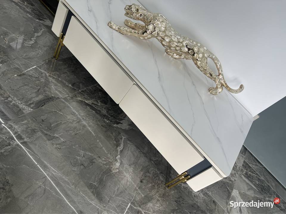 Stolik kawowy ława duża 130 złota Glamour z