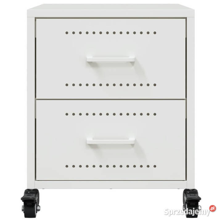 Szafki nocne 2 białe 36x39x435 stal WM846637 Warszawa