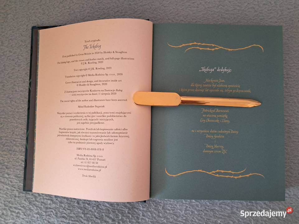 Książka Ikabog JKRowling do sprzedania dla dzieci z klas IV-VI (10-12 lat)  Książki dla dzieci Kraków
