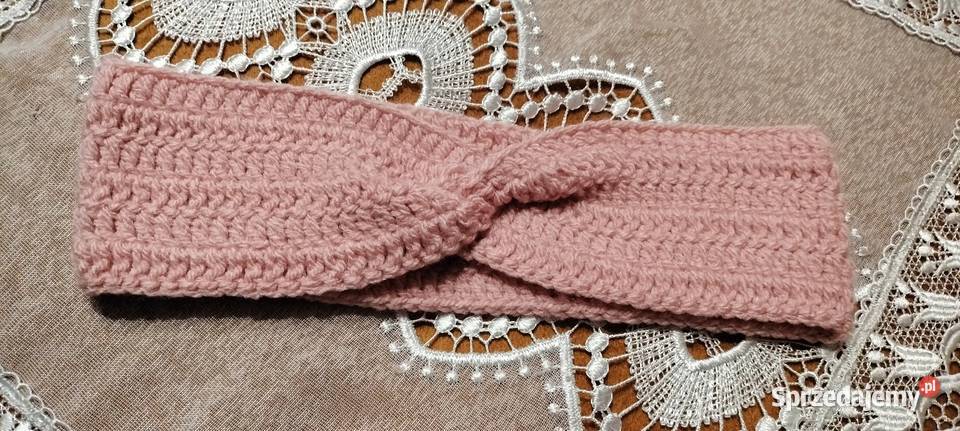 Ręcznie robiona opaska na głowę ciepła Częstochowa