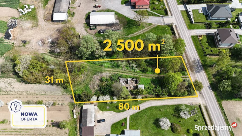 Działka 025 ha z mediamicisza zieleń potencjał Horyszów-Stara Kolonia