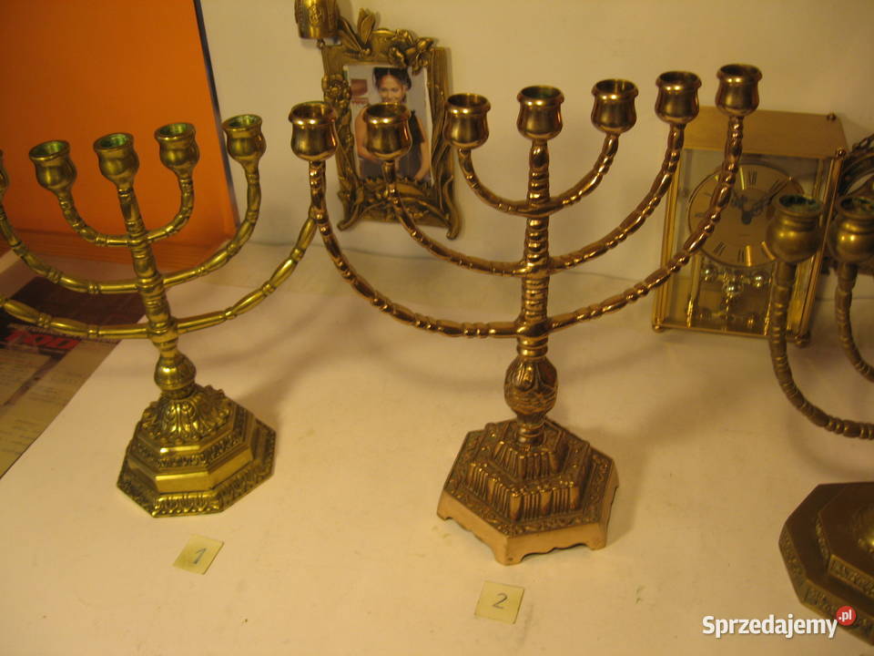 Mosiężny świecznik menora Mosiądz Kolekcja sprzedam