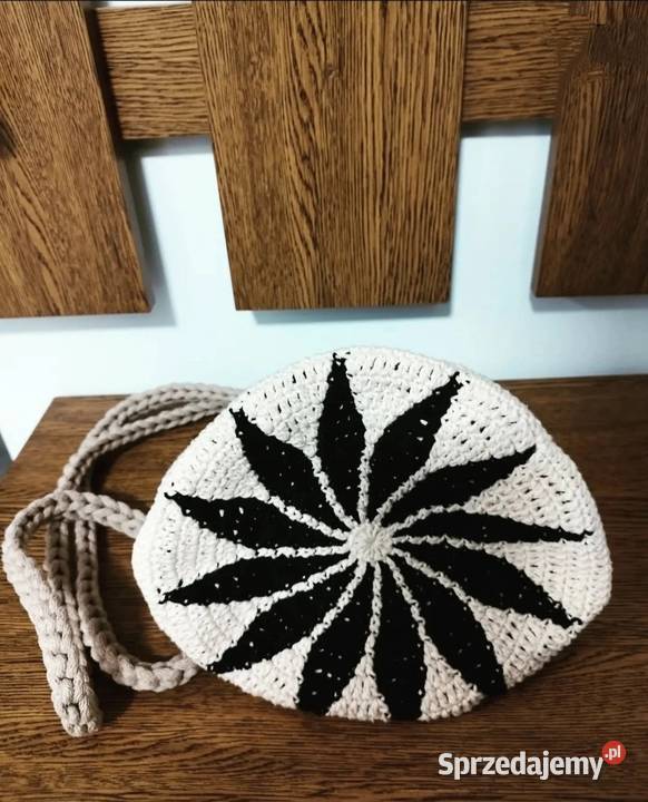 Torebka worek ze wzorem crochet ręcznie robiona Piotrków Trybunalski sprzedam