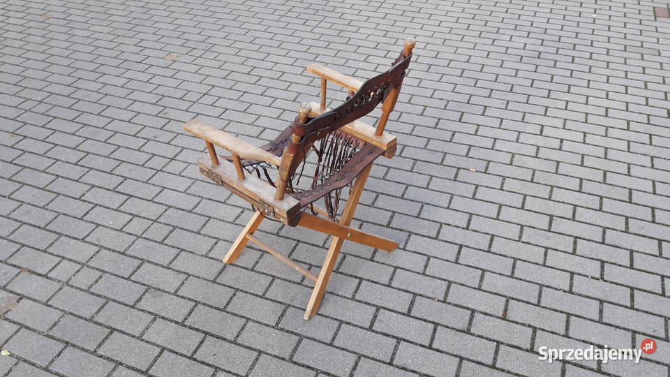 Krzesło reżysera składane fotel reżysera PRL Gdynia