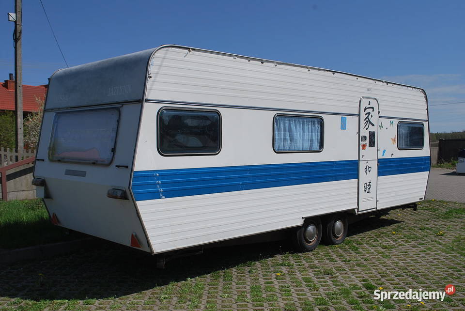 DUŻA PRZYCZEPA KEMPINGOWA KNAUS NA DZIAŁKĘ Grzebowilk