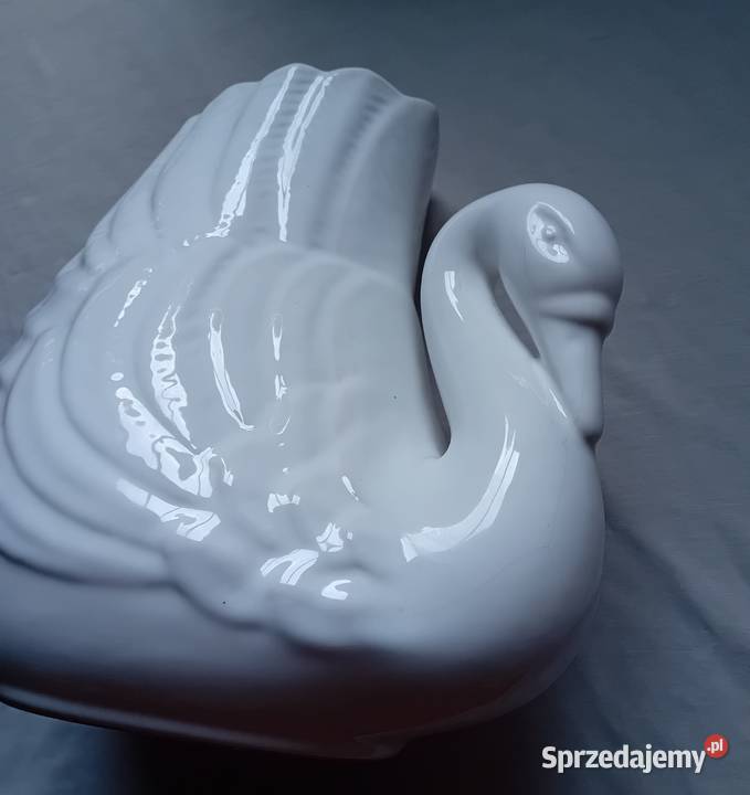 Ceramiczny wazon w kształcie łabędzia wielkopolskie Koźminek