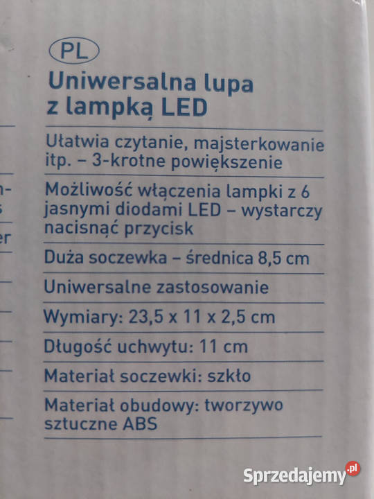 Lupa z lampką LED dolnośląskie Lubin