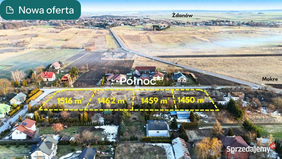14 arowe działki budowlane Mokre Obrzeża budowlana