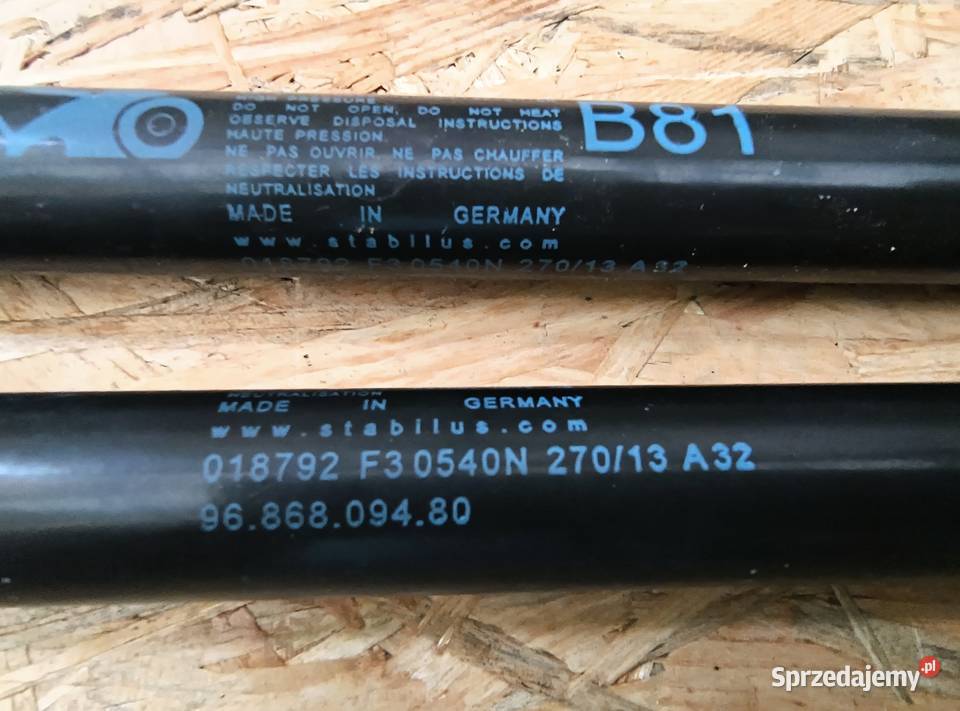 Siłownik gazowy Teleskop stabilus B61 do klapy Kakonin