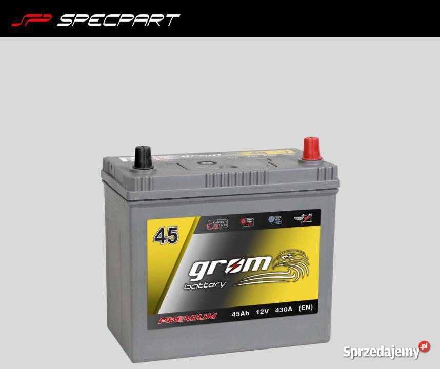 Akumulator Grom Premium 45Ah390A Japan Prawy akumulatory Układ elektryczny Bydgoszcz
