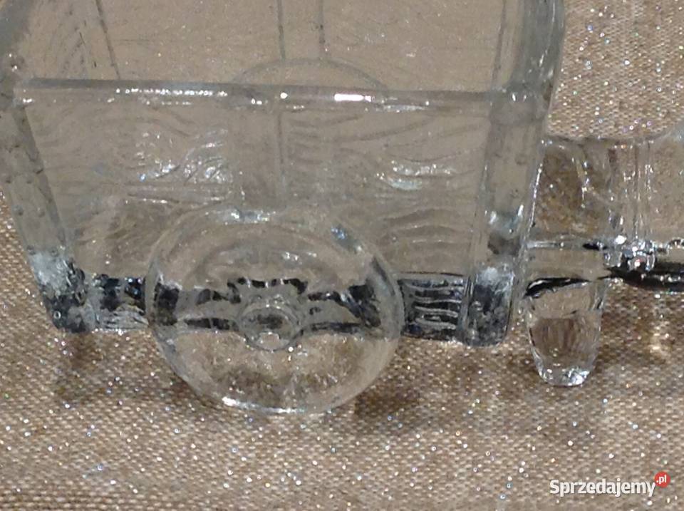 Szklana Figurka Konik z Wozem Vintage Nowa Sól sprzedam