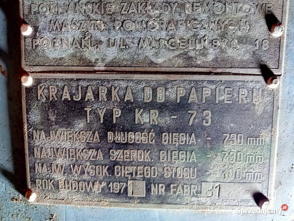 Krajalnica używana Warta KR73 Sopot