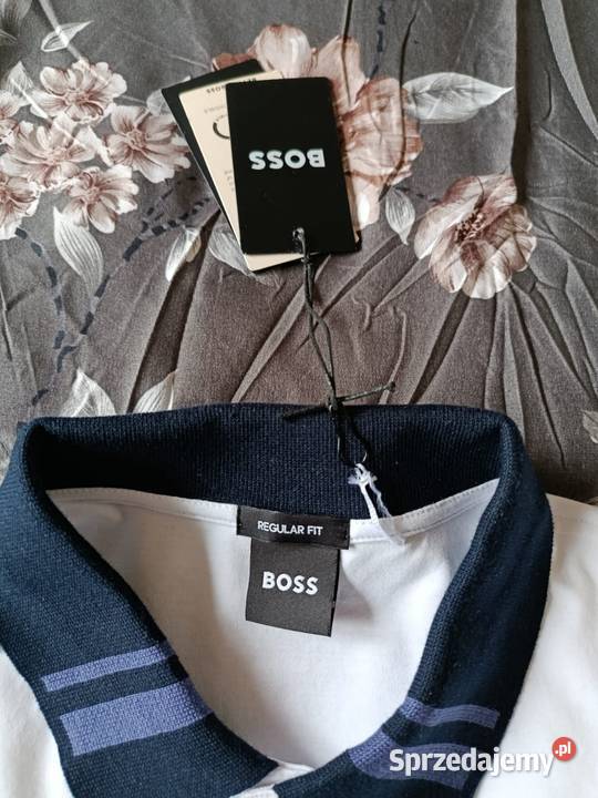 Koszulka polo Hugo Boss regular fit biała Odzież wyjściowa Białystok sprzedam