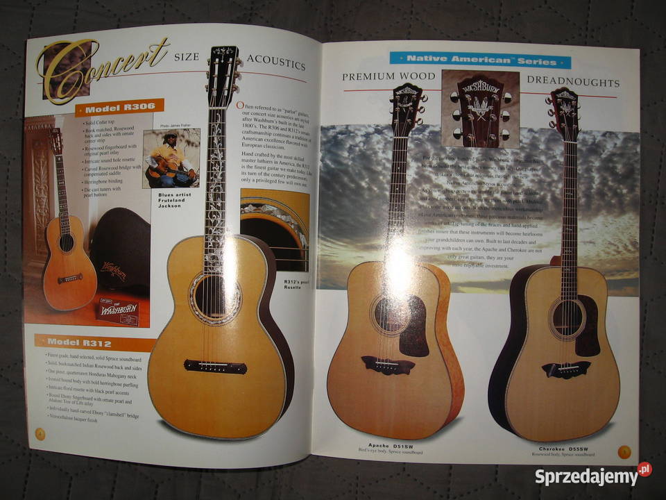 Washburn 1995 katalog gitar Gitary i akcesoria pomorskie