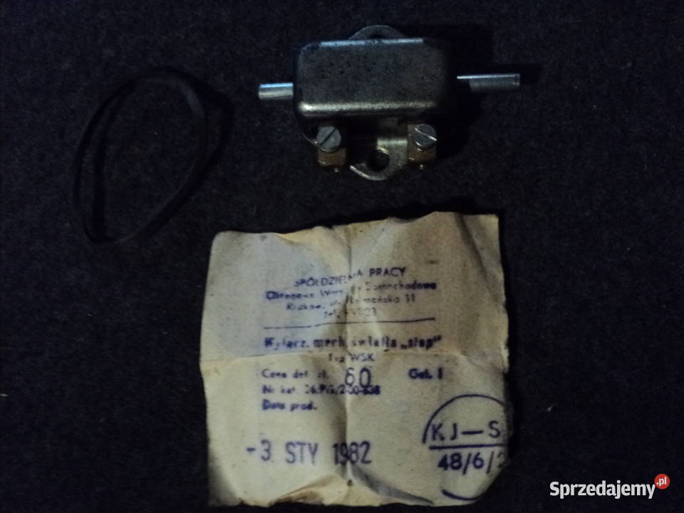 WSK Wyłącznik STOP Oryginał z Epoki OWS Kraków Gorlice