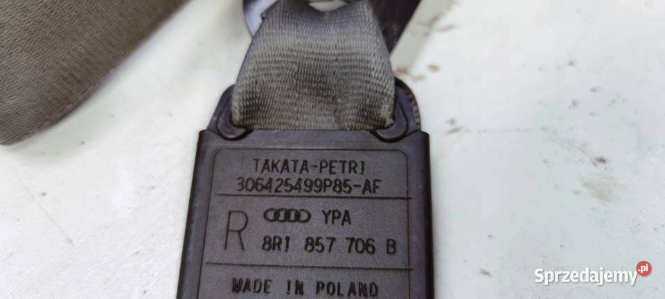 PAS BEZPIECZEŃSTWA PRAWY AUDI Q5 8R1857706B Części samochodowe Przystajń