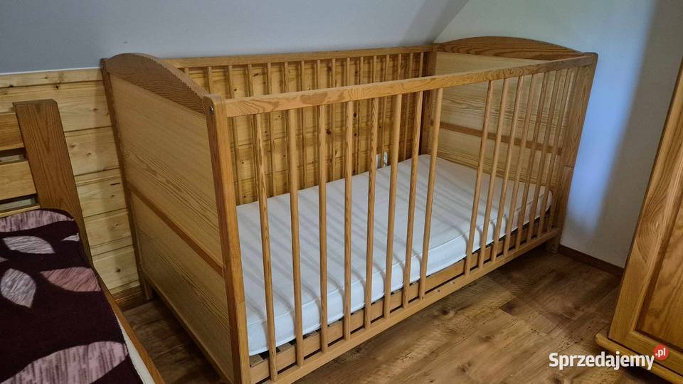 Łóżeczko dziecięce drewniane solidne Sulechów