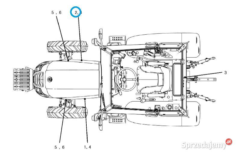 Naklejka na maskę prawa LS Tractor 40318421 Tajęcina sprzedam