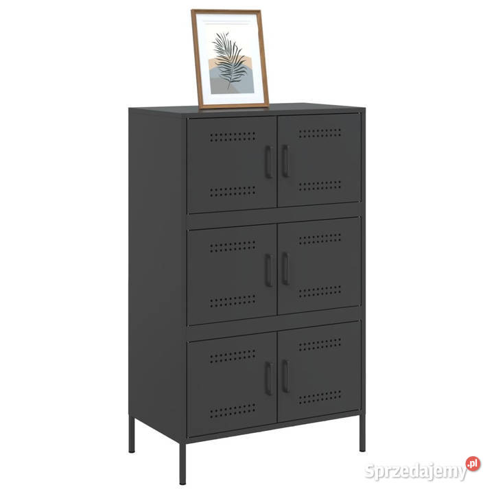 Szafka czarna 68x39x113 stal WM842958 Warszawa sprzedam