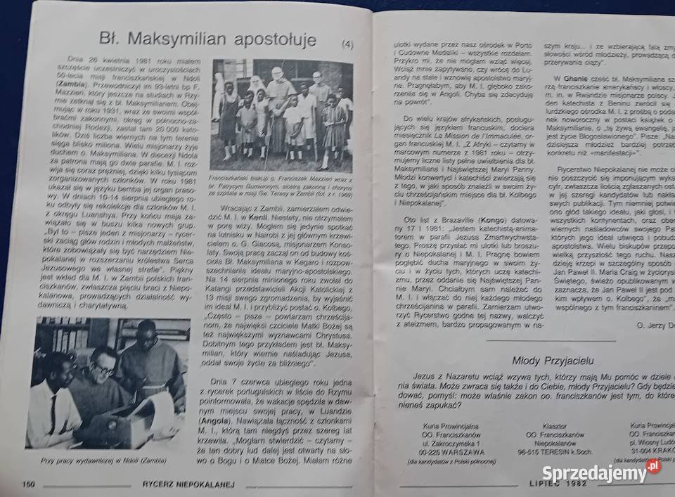 Rycerz Niepokalanej 7 313 lipiec 1982 r wielkopolskie