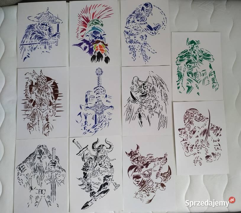 Rysunki wojownicy x 12 cienk A4 200 gm2 mazowieckie