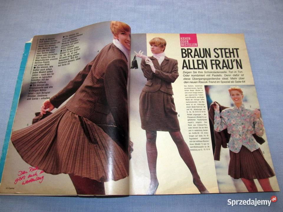 Carina Burda 81988 Moda młodzieżowa z wykrojami Rok wydania 1988 kujawsko-pomorskie Skępe