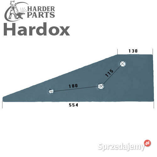 Płoza krótka HARDOX 053684P części do pługa podlaskie Suwałki