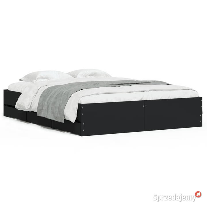 Rama łóżka z szufladami czarna 150x200 WM3207267 mazowieckie