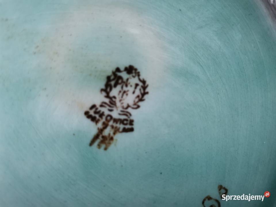 Stary duży nieużywany dzbanek zielony porcelit śląskie sprzedam