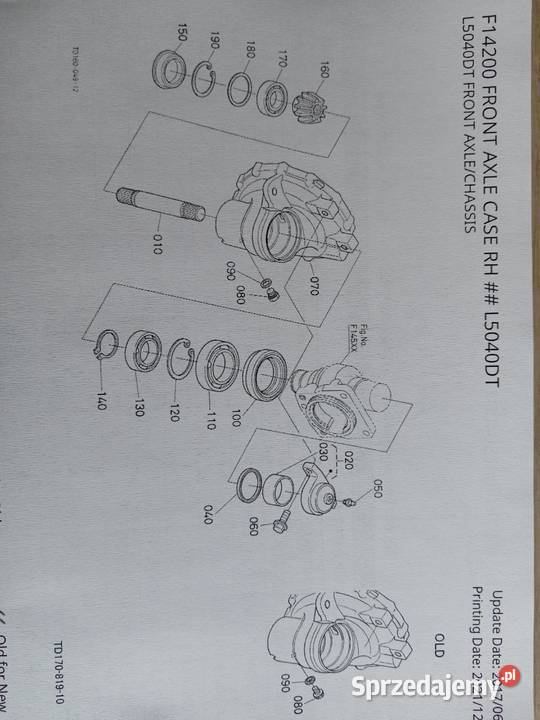 Uszczelniacz TC23013040 Uszczelniacz osi Łańcut