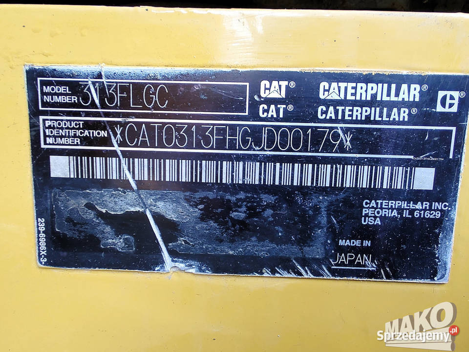 Caterpillar 313FLGC 2015r 8778 mtg 313 312 311 Kabina Motoryzacja Ostrowiec Świętokrzyski