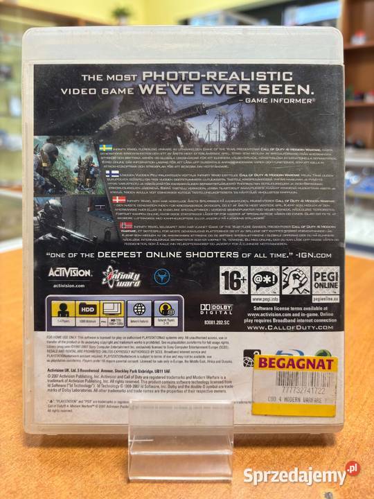 Gra PlayStation 3 Call of Duty 4 Modern Warfare Sony Playstation 3 Gry na konsole Elbląg
