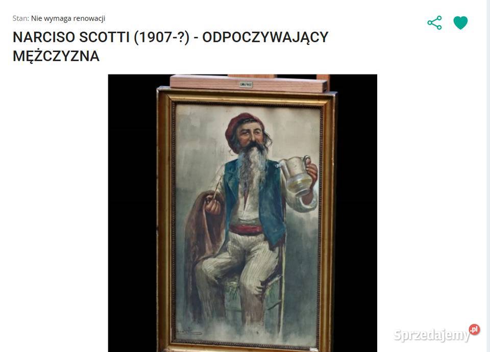 NARCISO SCOTTI 1907 ODPOCZYWAJĄCY MĘŻCZYZNA Zgorzelec