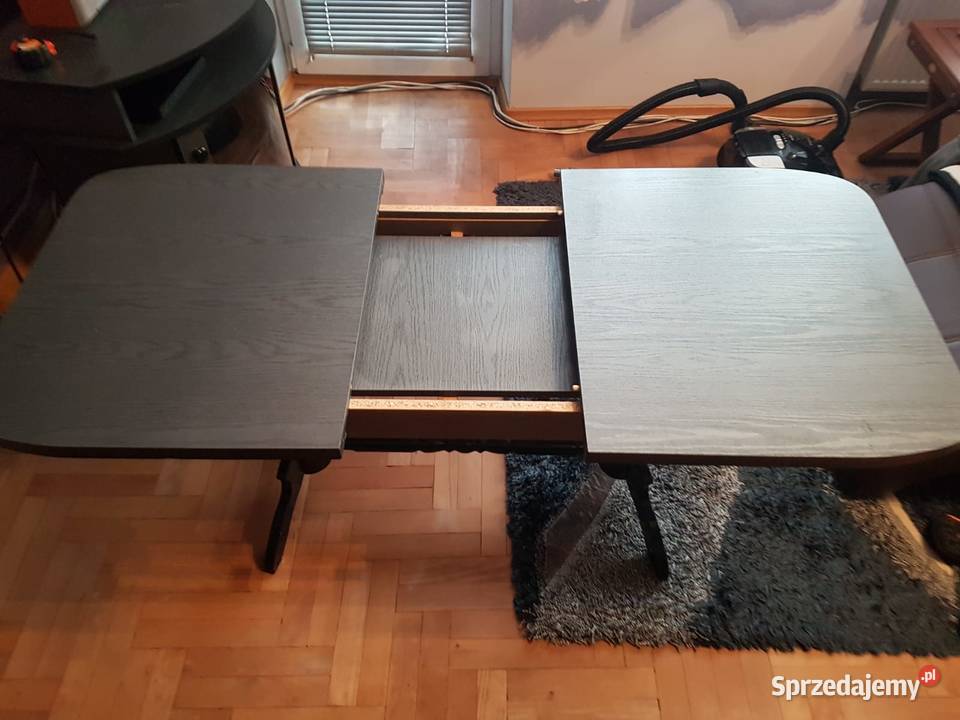 Ława rozkładana stół czarny 60cm sprzedam