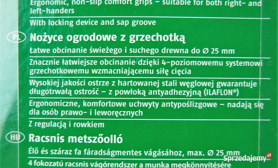 Florabest nożyce ogrodowe z grzechotką Ilaflon Lublin