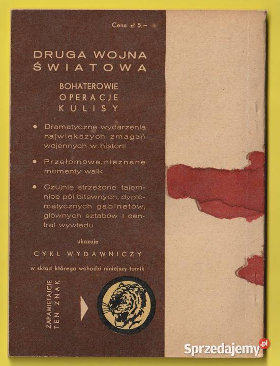 ŻÓŁTY TYGRYS KRÓLESTWO HANSA FRANKA 1964